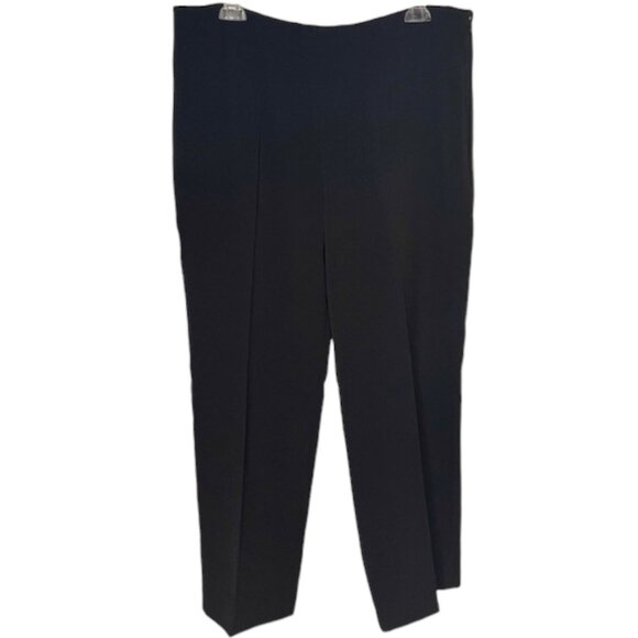 Hobbs London Wide Leg Vanessa Crepe Trousers - Black - 12 US/16 UK - Picture 2 of 9